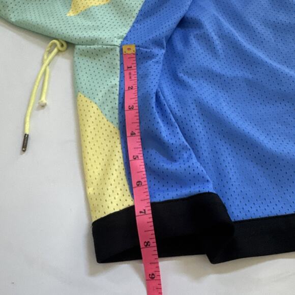 PUMA Men's Scholarship Basketball Shorts Bluemazing Large Mesh COLORBLOCK Y2K - Picture 9 of 11